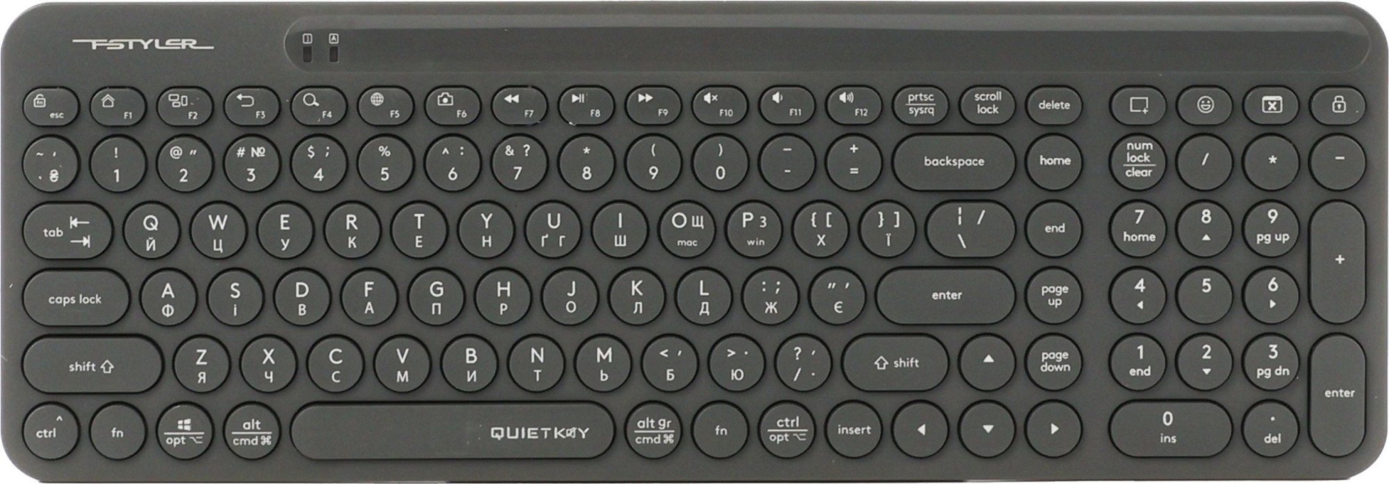 Клавиатура+мышь беспроводная A4tech Fstyler FG3300 Air2, Grey (FG3300 Air2 Grey)