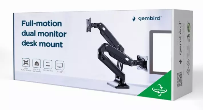 Кронштейн для двух мониторов Gembird 17"-35"(MA-DA2-03)