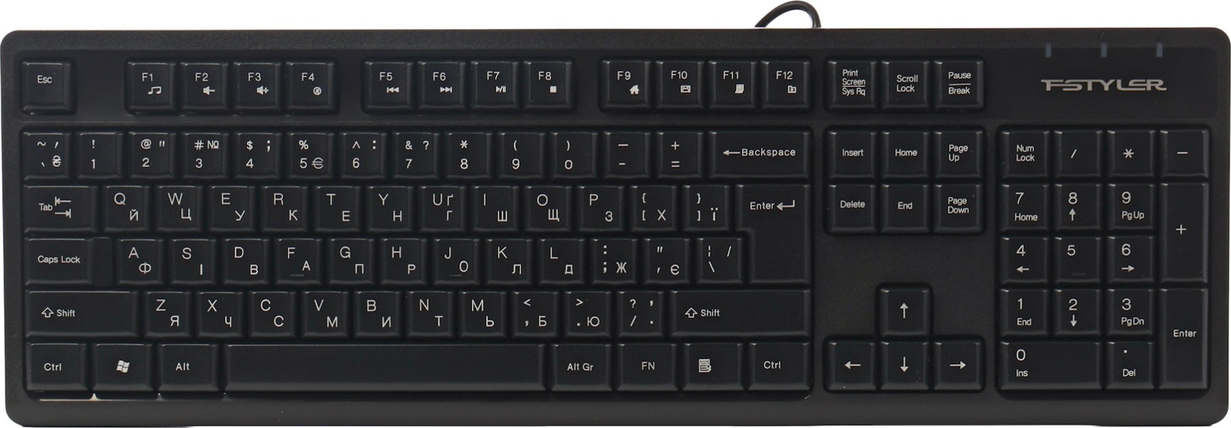 Клавиатура A4tech Fstyler FK12, Black (FK12 Black)