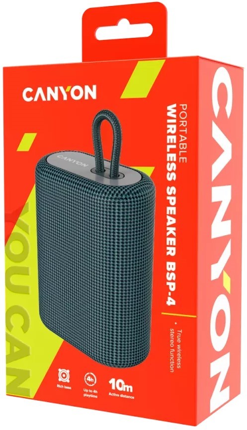 Колонка CANYON speaker BSP-4 5W Dark Grey (CNE-CBTSP4DG)