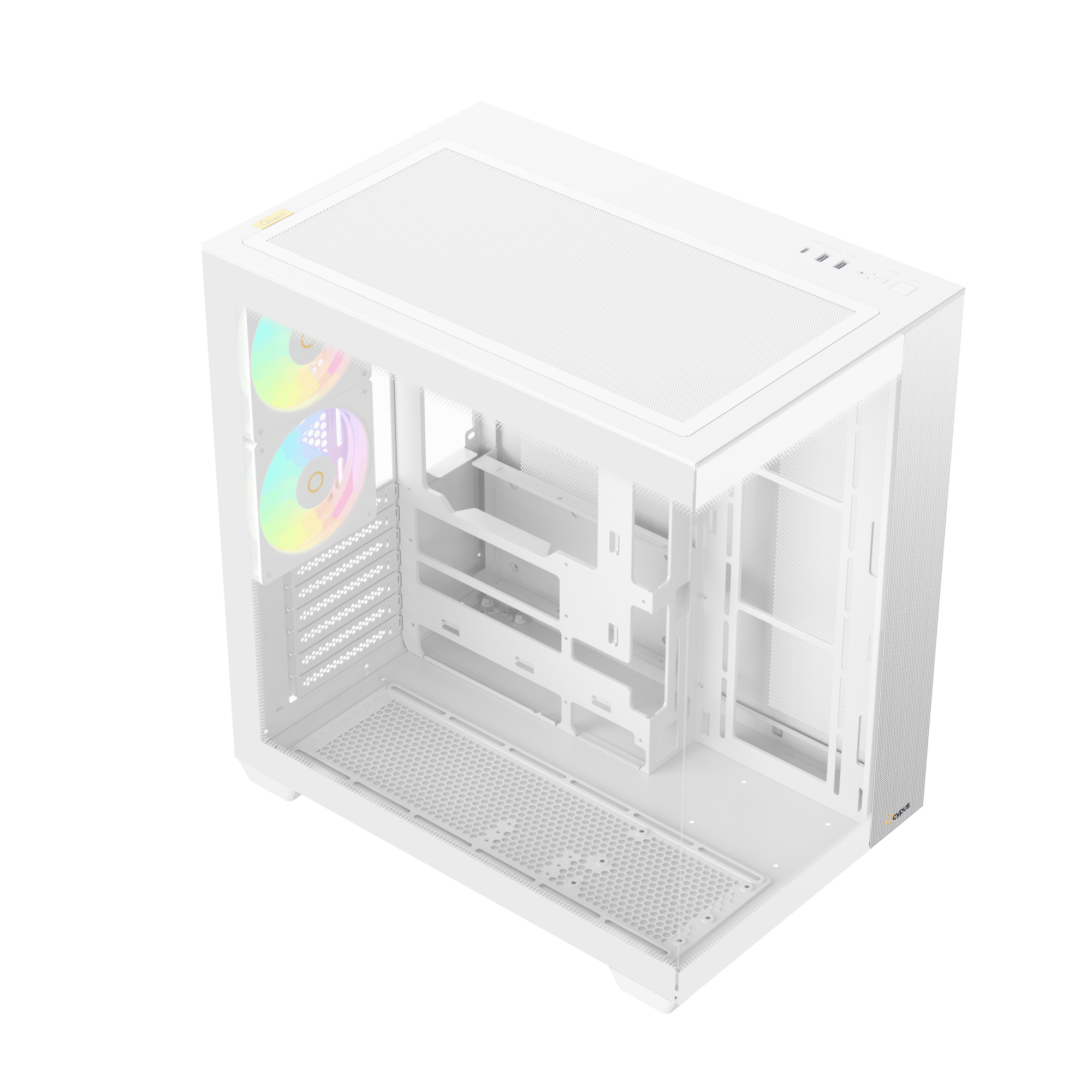 Корпус Ocypus Delta C74 WH ARGB - Белый (Delta-C74-WHD200XX-GL)
