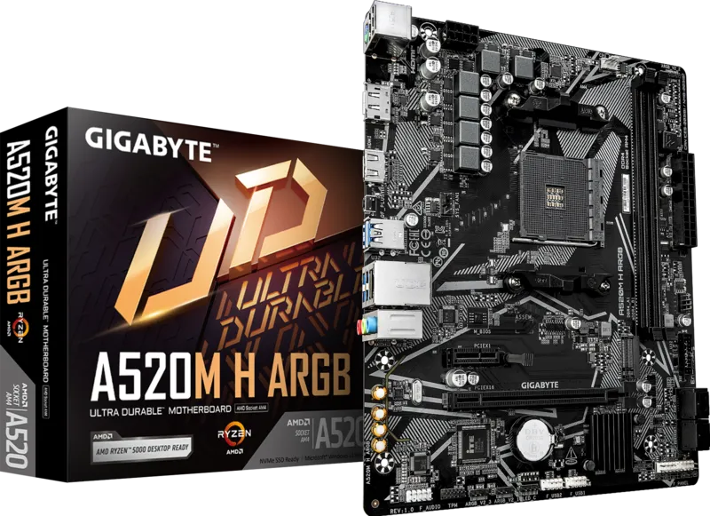 Материнская плата Gigabyte A520M H ARGB (A520M H ARGB)