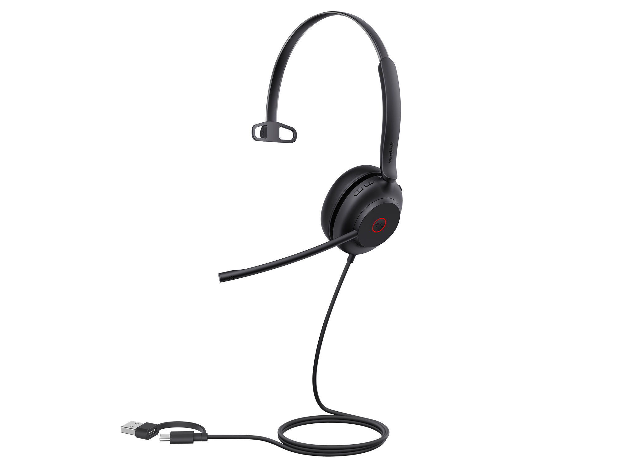 Наушники Yealink UH35 Mono UC USB-C/A черный (UH35 Mono UC USB-C/A)