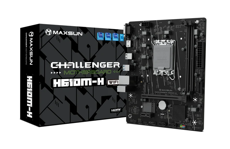 Материнская плата MaxSun Challenger H610M-H V1 WIFI (MS-Challenger H610M-H V1 WIFI)
