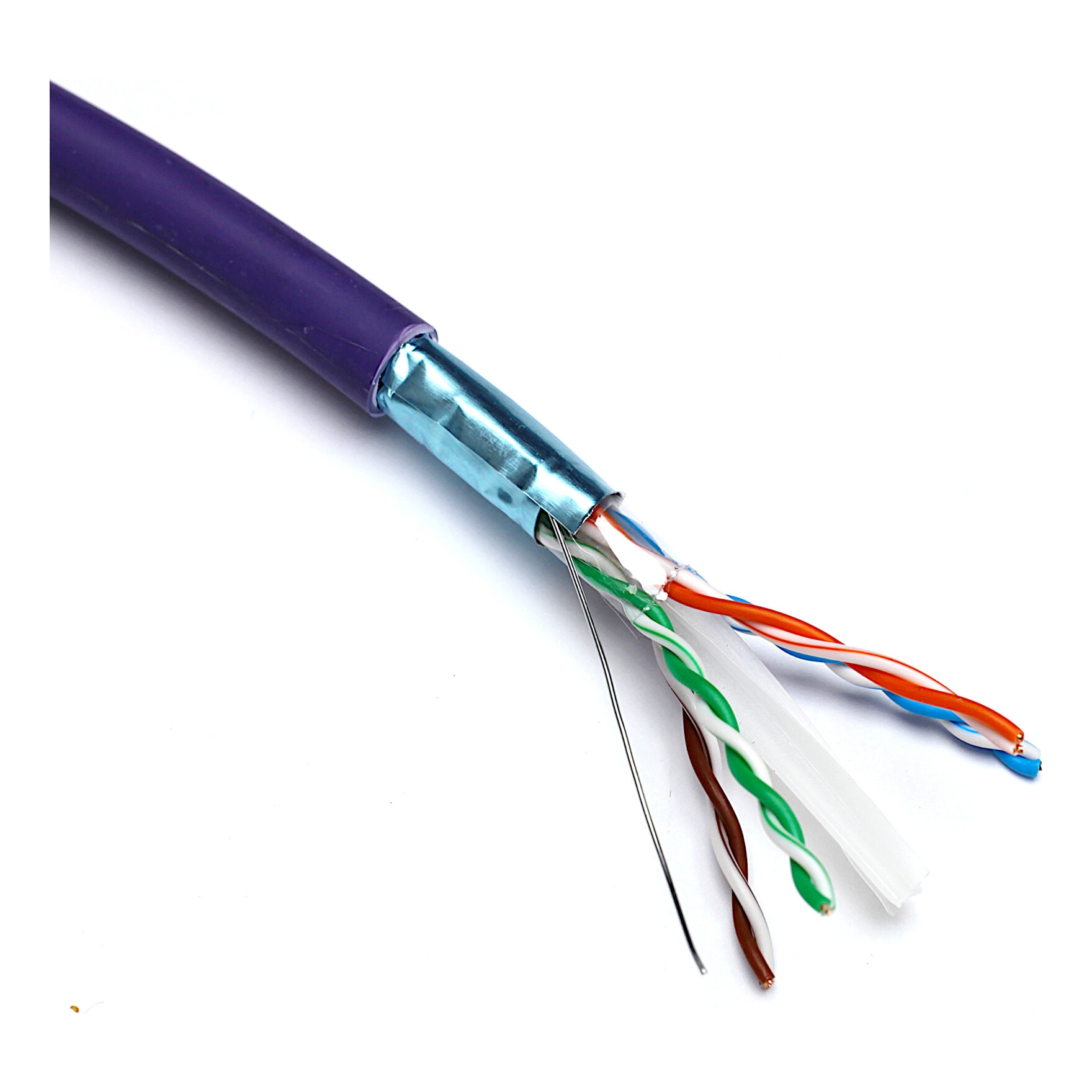 Кабель MOLEX F/UTP Cat.6 PowerCat, 4 пары, короб 500 м, фиолетовый (CAA-00251)