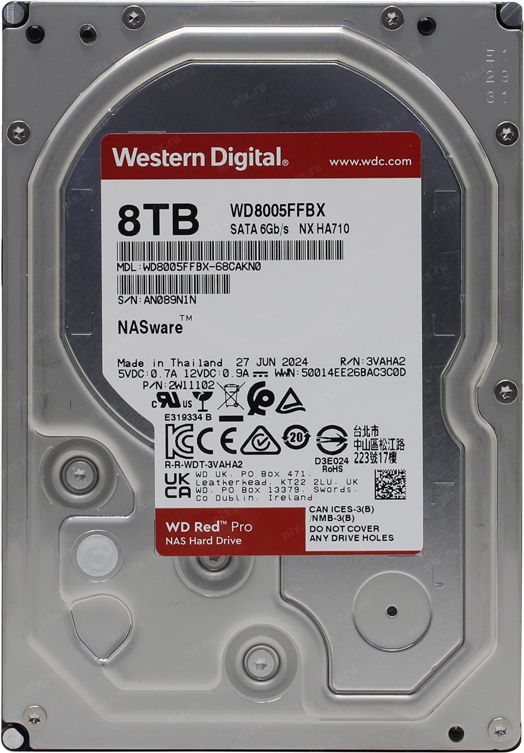 Жесткий диск Western Digital Red Pro 8000Гб (WD8005FFBX) ( WD8005FFBX)