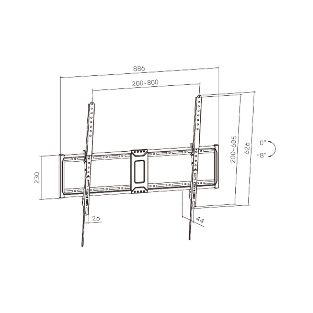Кронштейн XG WA-43100T для ТВ и мониторов 43"-100" (WA-43100T)