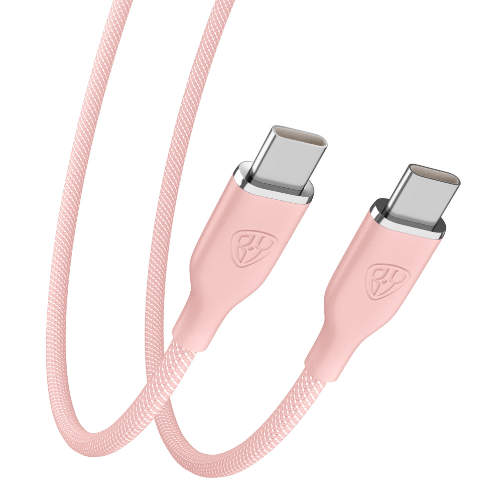 Кабель USB C - USB C, 1m, Розовый, L502 (65251)