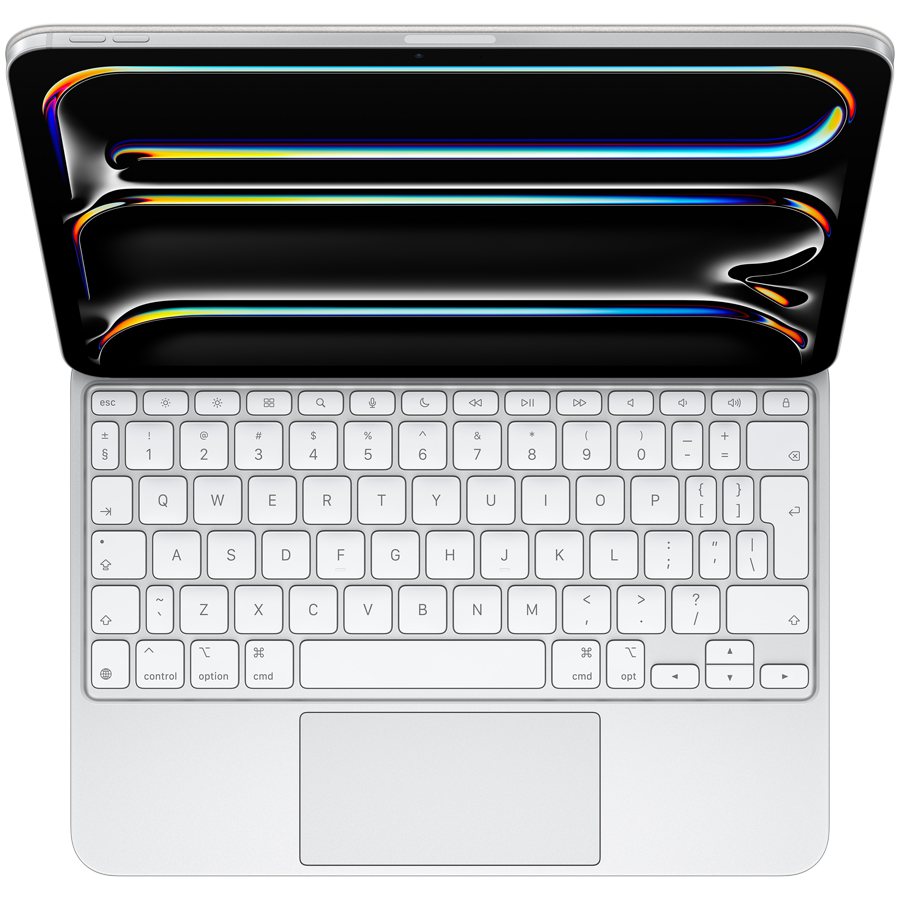 Чехол-клавиатура Apple Magic Keyboard для iPad Pro 11‑inch (M4,M5) Русская раскладка, Белый, A2975 (MWR03RS/A)