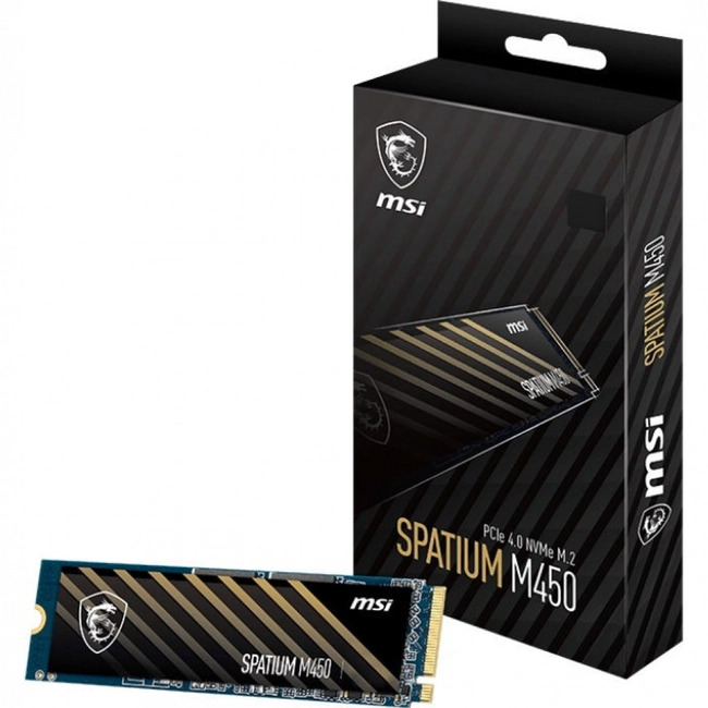 Твердотельный накопитель SSD 500GB MSI Spatium M450 M.2 (SPATIUMM450PCIE4.0NVMEM.2.500G)