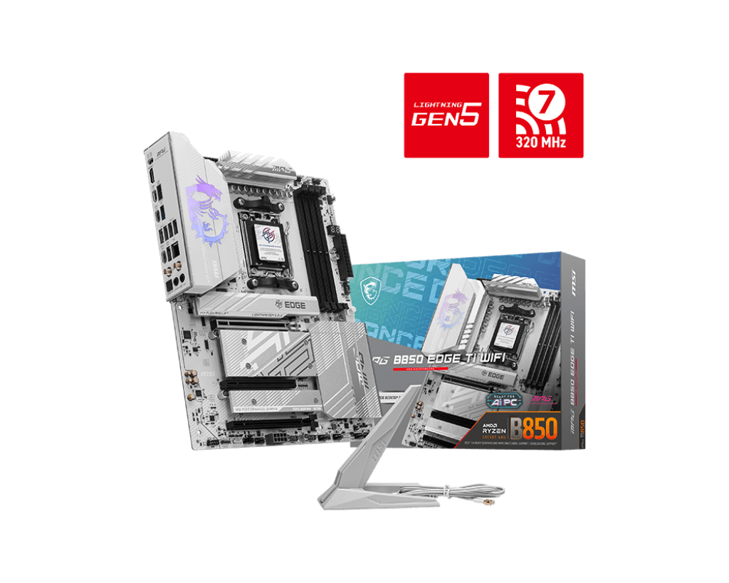  Материнская плата MSI MPG B850 Edge TI WiFi, AM5, ATX (MPG B850 EDGE TI WIFI)
