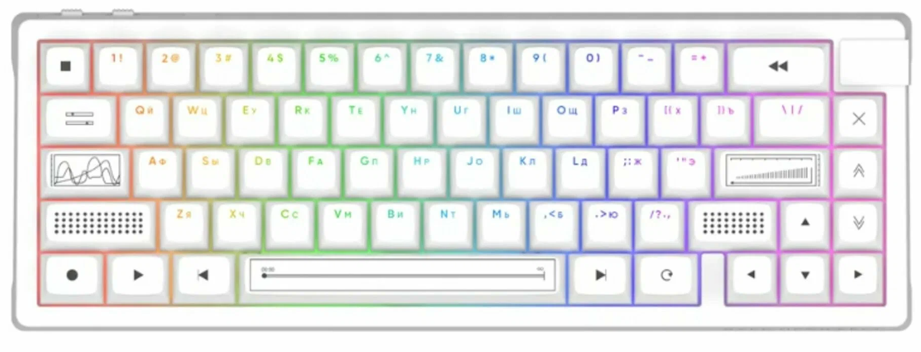 Клавиатура игровая Dark Project KD65A White (DP-KD-65A-010100-GZR)