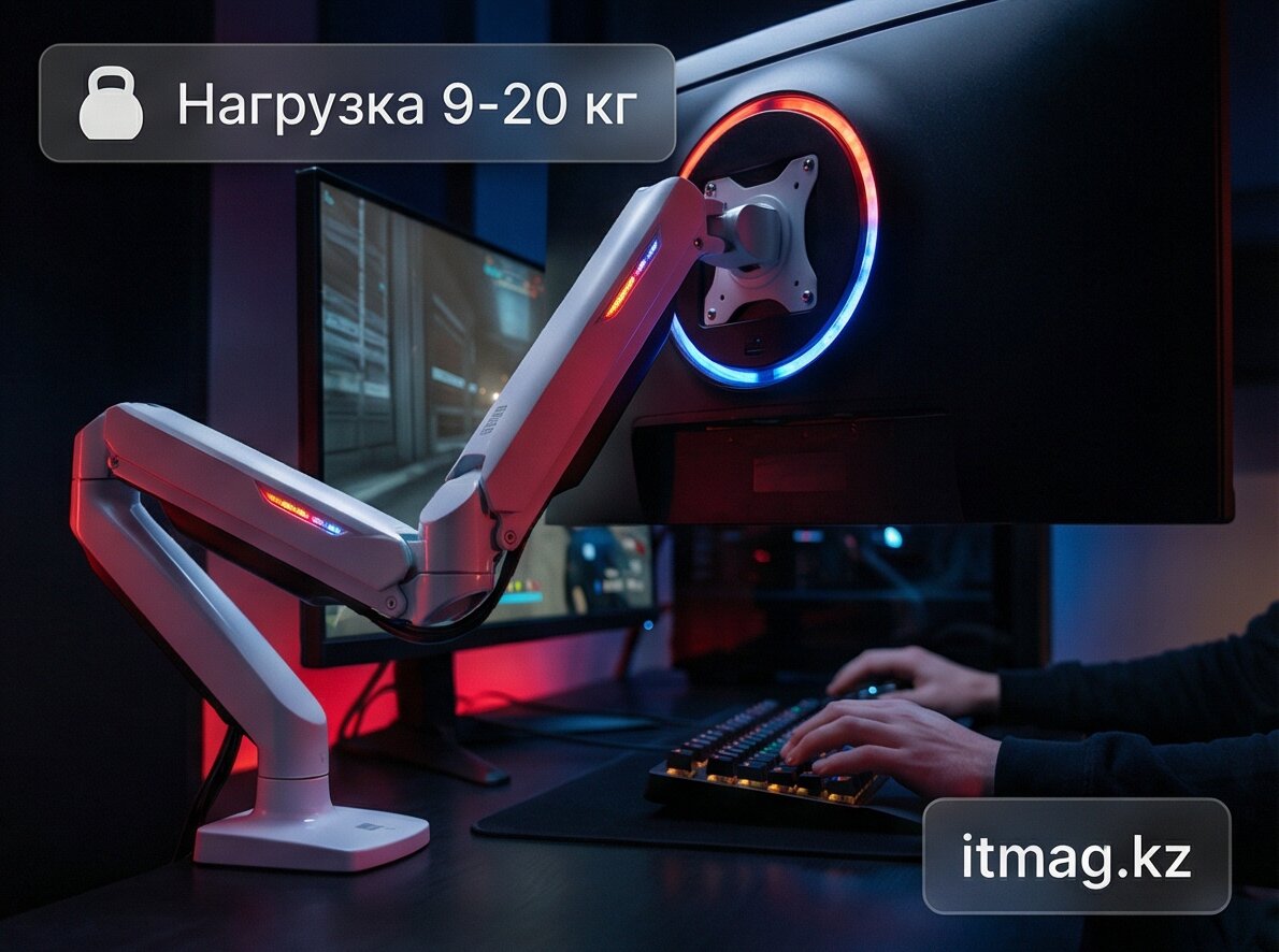Крепление настольное NB F5-XE (white) с газлифтом 32"-60", 9-20кг, белое (F5-XE White)