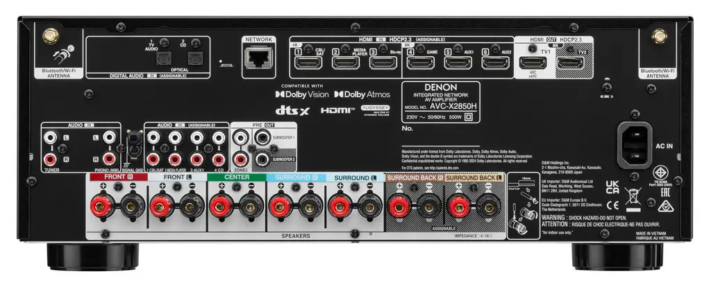 AV-усилитель DENON AVC-X2850H ЧЕРНЫЙ (AVCX2850HBKE2/B)