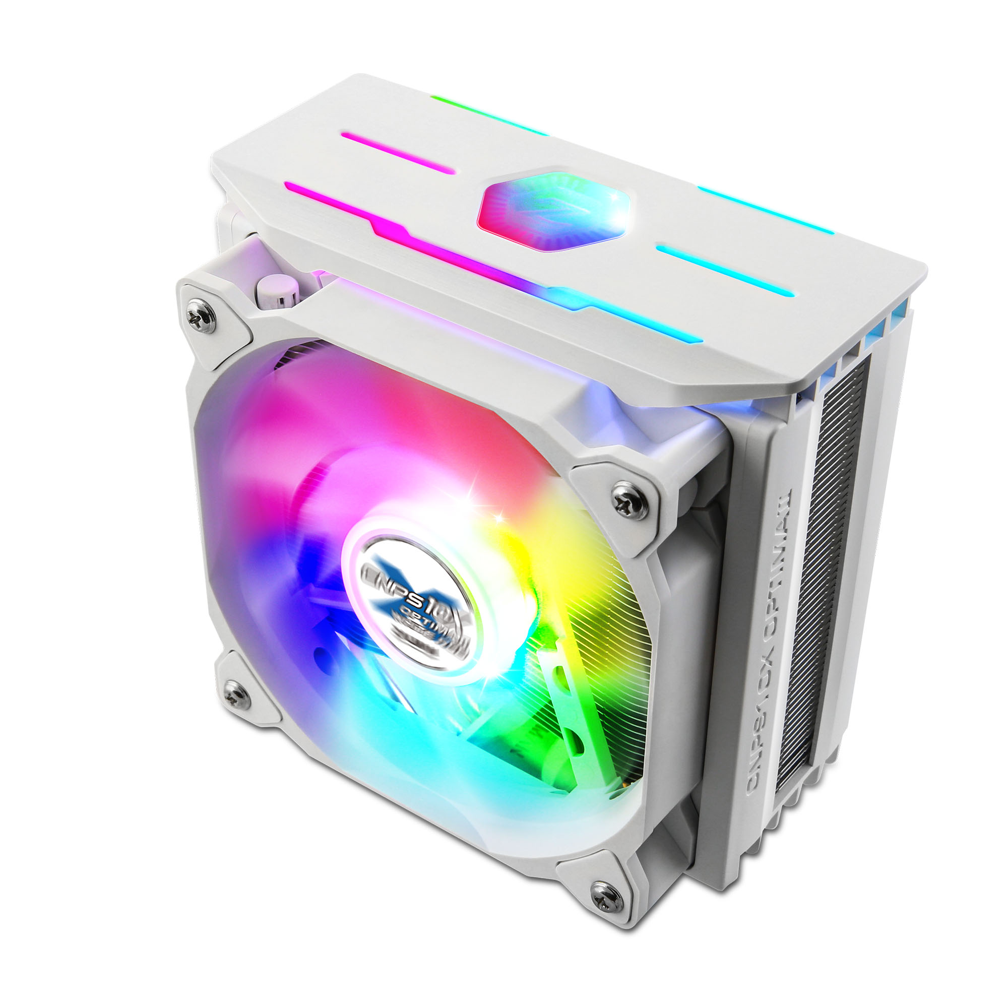 Кулер Zalman CNPS10X Optima II White RGB, S115X/1366/2011/2066/AM4, 180W,12cm,4pin,800-1500rpm,27dB (CNPS10X OPTIMA II WHITE RGB)