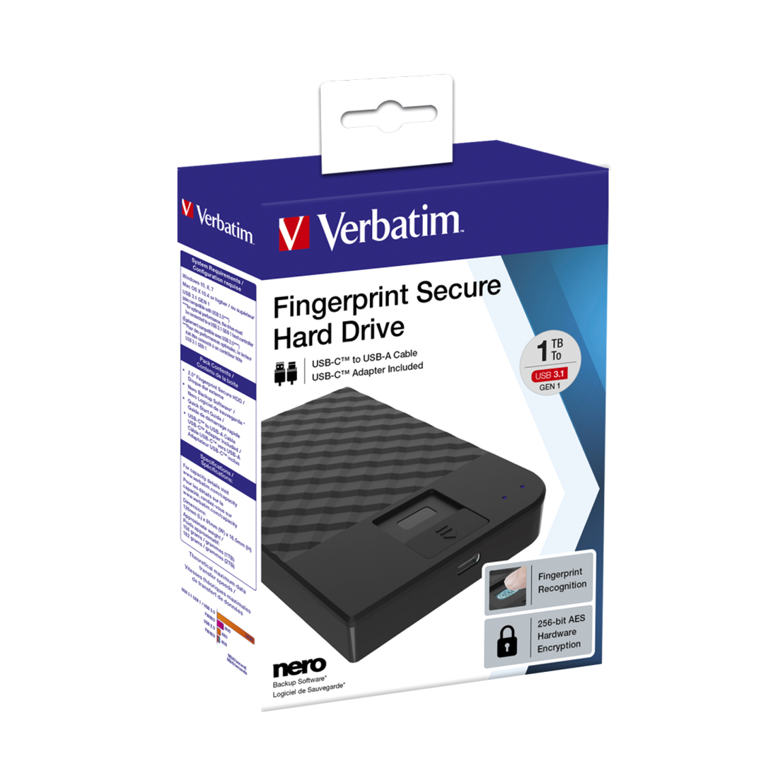 Внешний жёсткий диск Verbatim 53650 1TB 2.5" черный (53650)