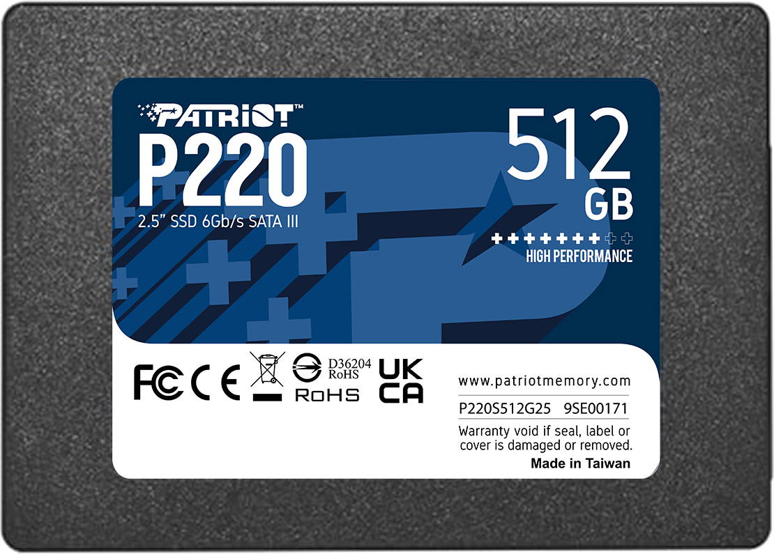 Твердотельный накопитель SSD 512 Gb SATA Patriot P220 P220S512G25 2.5" 3D  (P220S512G25)