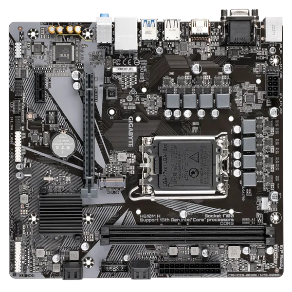Материнская плата Gigabyte H610M H (H610M H 1.0/H610M H 1.1)