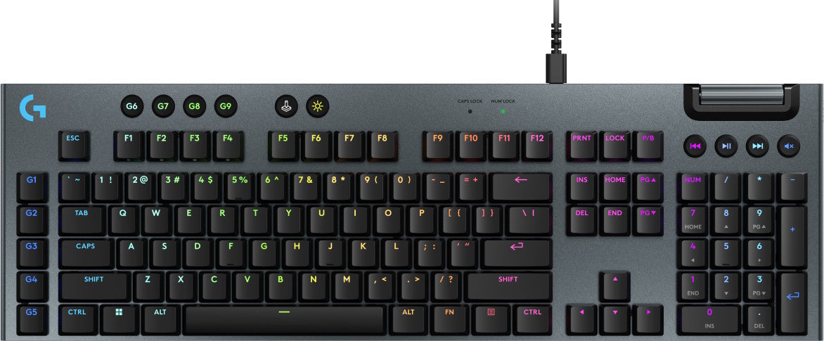 Клавиатура Logitech G915 X, GL Low-profile Tactile switch, Черный (920-012942)