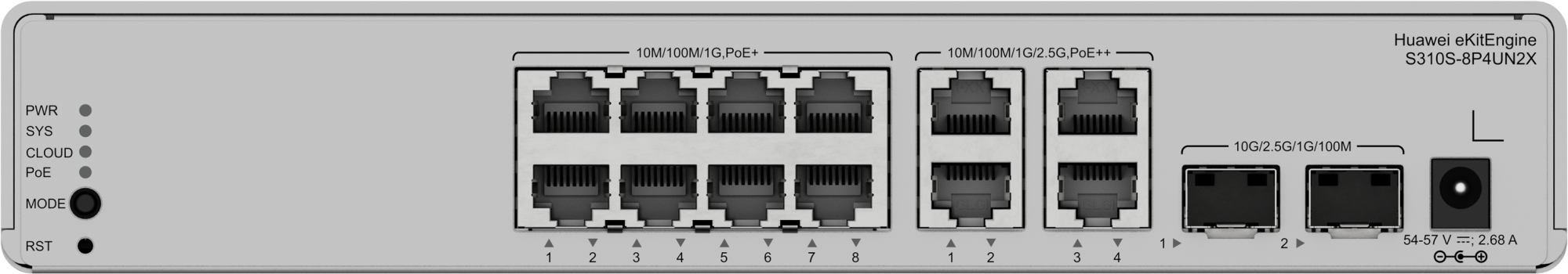 Коммутатор Huawei S310S-8P4UN2X PoE ()
