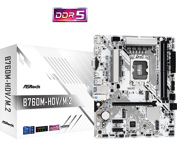  Материнская плата ASRock B760M-HDV/M.2 LGA1700 (B760M-HDV/M.2)