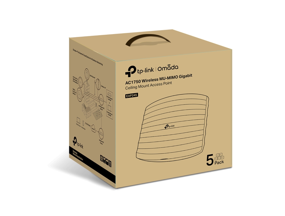 Точка доступа потолочная TP-Link EAP245 5-pack (EAP245(5-pack)) Точка доступа потолочная TP-Link EAP245 5-pack (EAP245(5-pack))