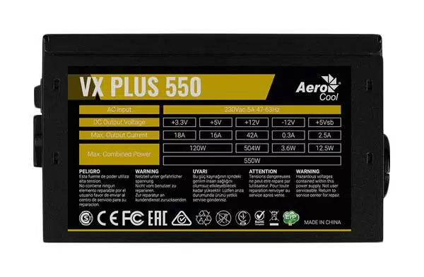 Блок питания Aerocool VX PLUS Stealth 550 (ACPN-VS55NEY.12)