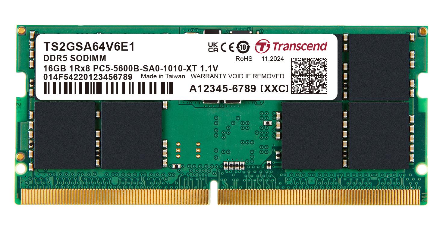 Память оперативная Notebook Transcend TS2GSA64V6E1 DDR5 16GB 5600 MT/s (TS2GSA64V6E1)