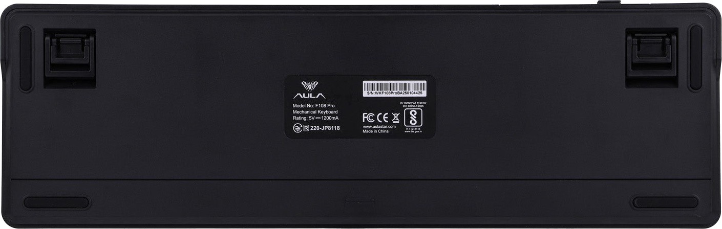 Клавиатура AULA F108 Pro Black, Zephyr switch (F108 Pro Gradient Gray)