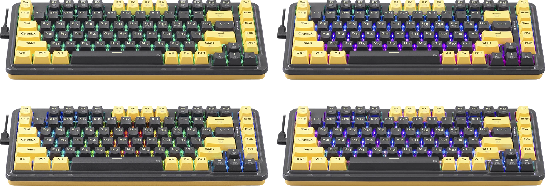 Клавиатура Redragon Elf purple/yellow (71664)