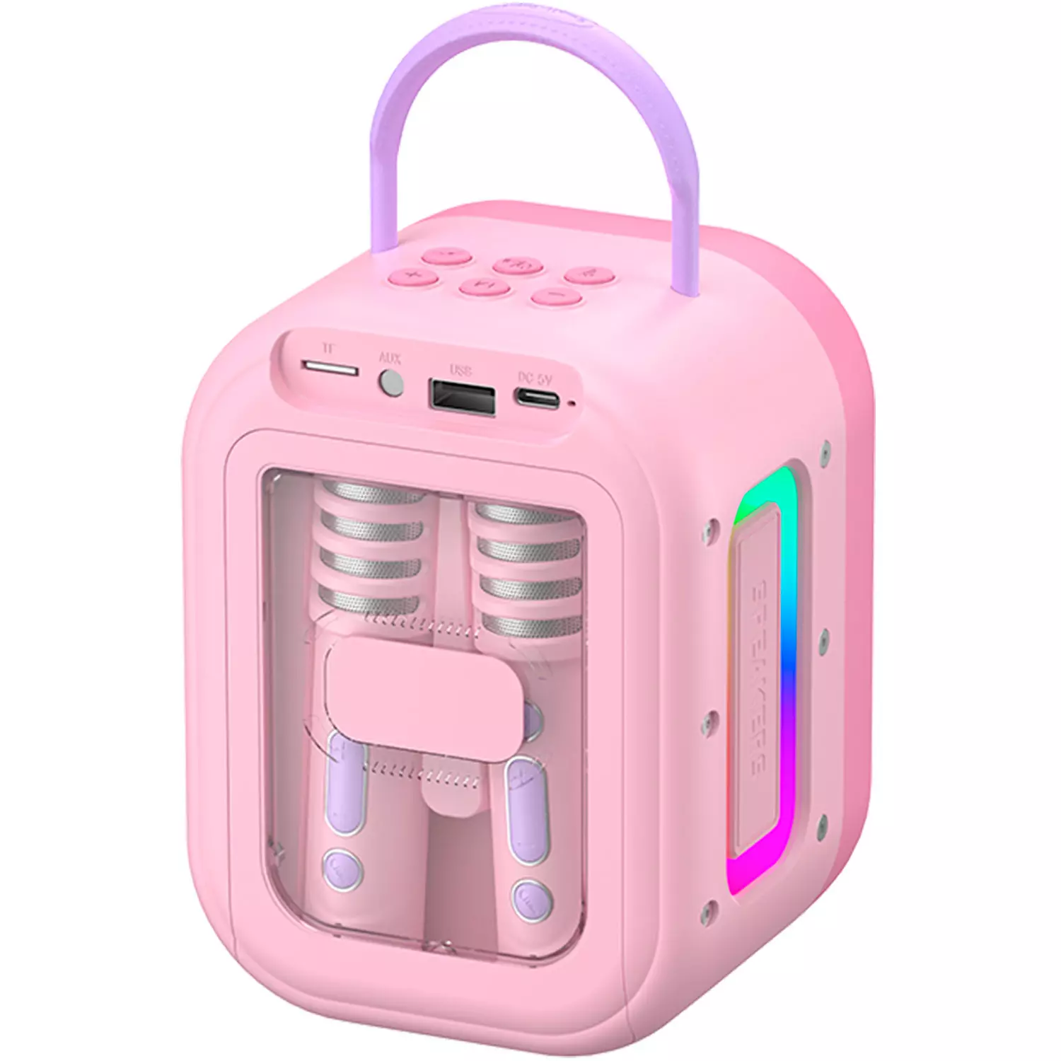Колонка ttec VocalMate Portable Wireless Child Karaoke Set,Balerina Pink (2BH18BP)