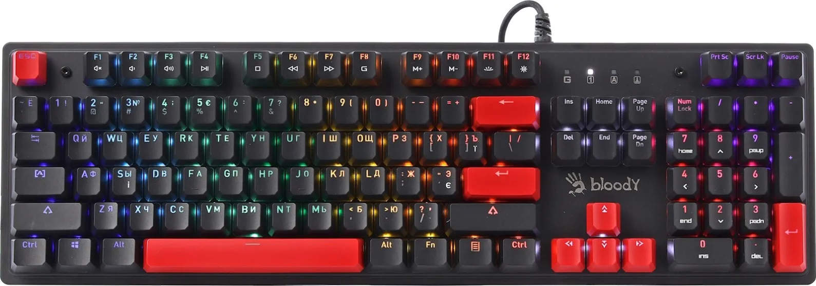 Клавиатура A4Tech Bloody S525N, Fire Black (S525N FIRE BLACK)