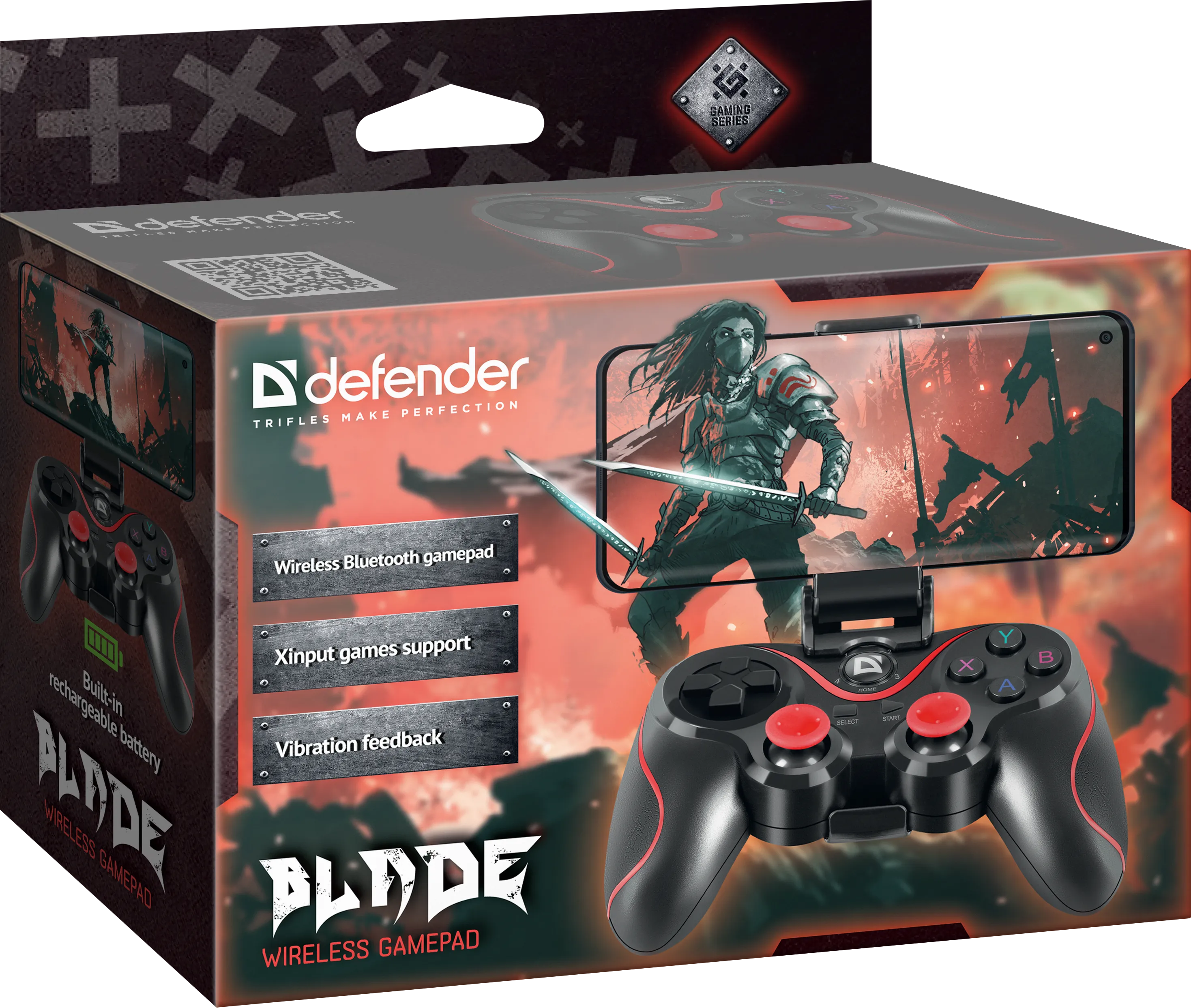 Геймпад Defender Blade, 12 кнопок, 4-поз джойстик, 2 D-Pad, USB (64397)