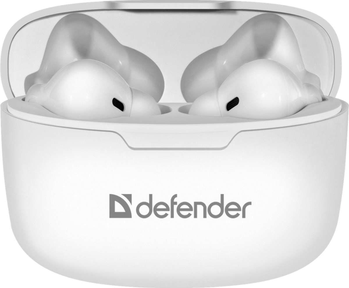Беспроводная гарнитура Defender Twins 903 белый,TWS, Bluetooth (63903)