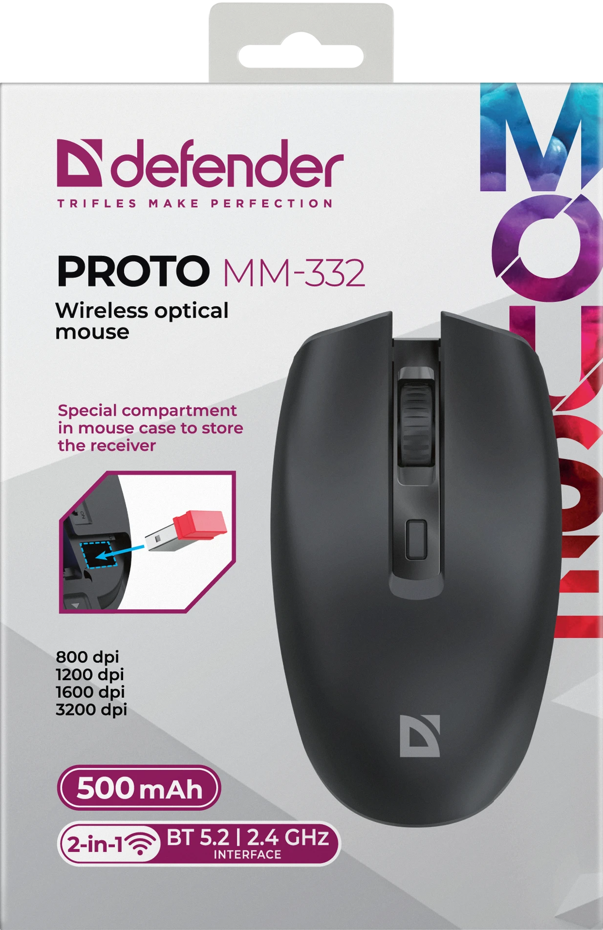 Мышь Defender Proto MM-332, Black (52332)