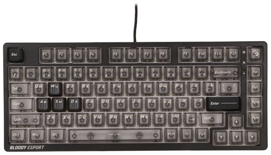Клавиатура A4Tech Bloody MS76, MS Magnetic Switch - Stellar Black (MS76 STELLAR BLACK)