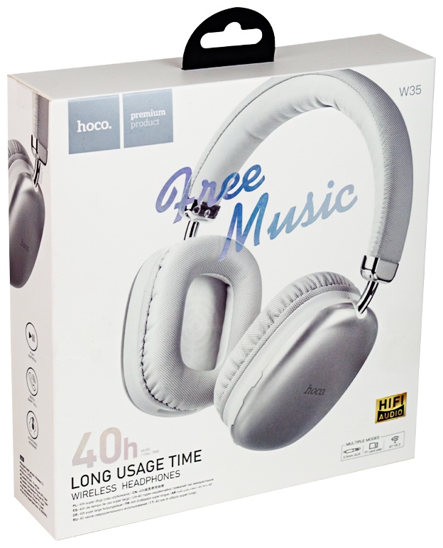 Наушники беспроводные накладные Hoco W35, белый (W35_белый)