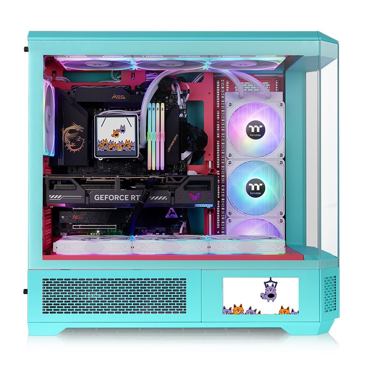 Компьютерный корпус Thermaltake View 600 TG - Mint Strawberry (CA-11H-00FLWN-00)
