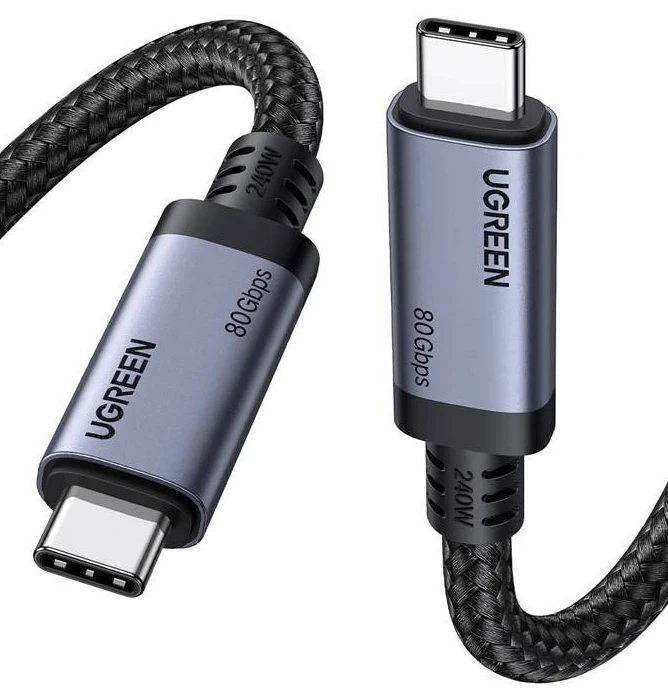 Кабель UGREEN USB C - USB C, 4.0 Gen4, 80Gbps, 1m, L706 (65383)