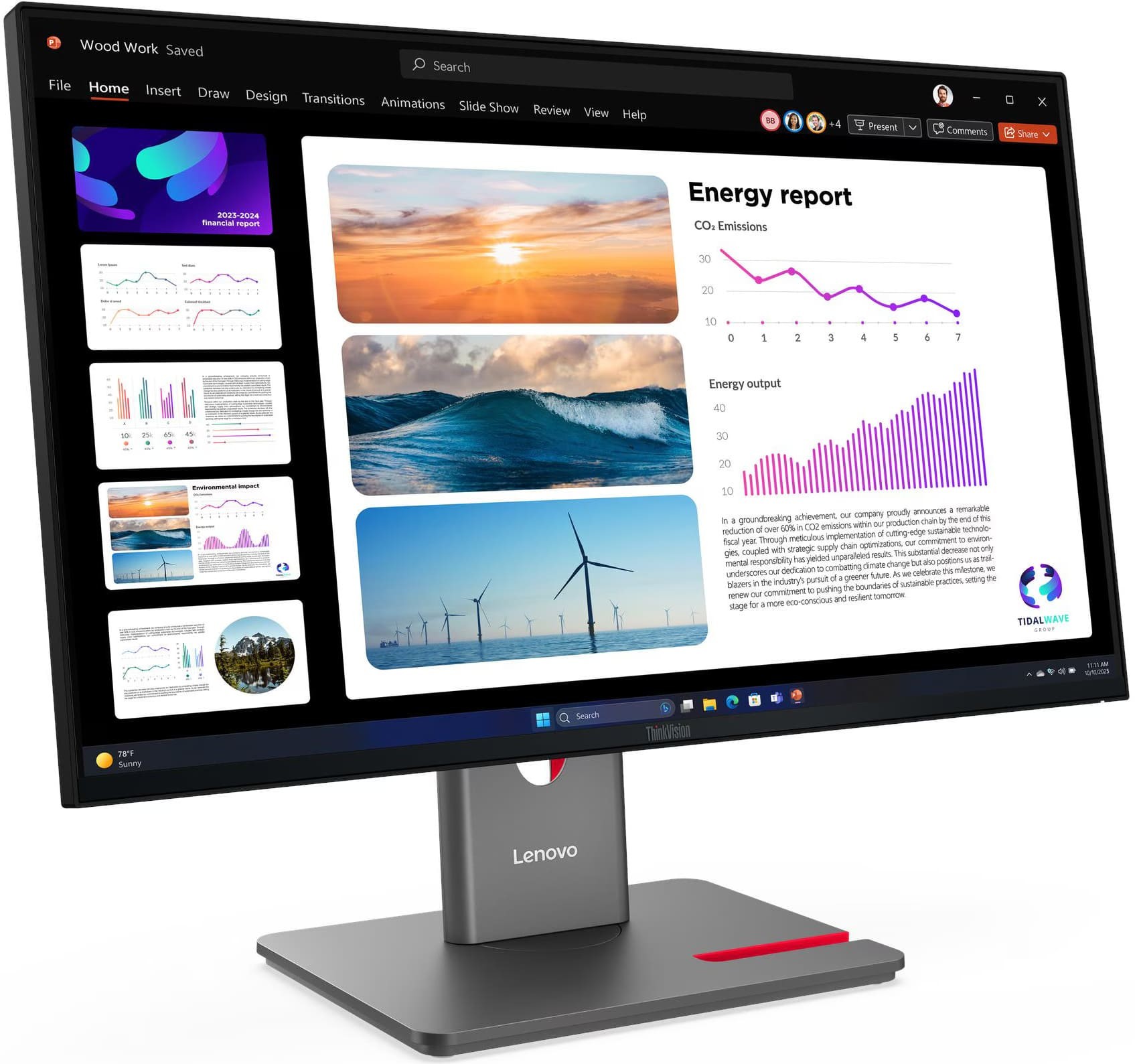 Монитор Lenovo ThinkVision P24Q-40 23.8" (64B2GAR1EU)