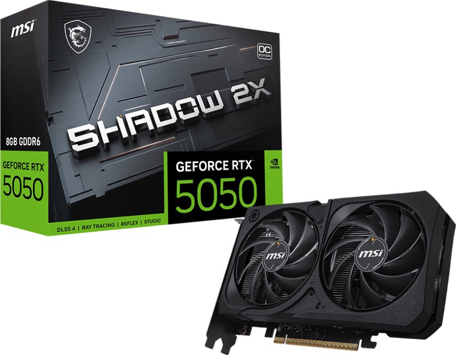 Видеокарта MSI GeForce RTX 5050 8G SHADOW 2X OC (G5050-8S2C)