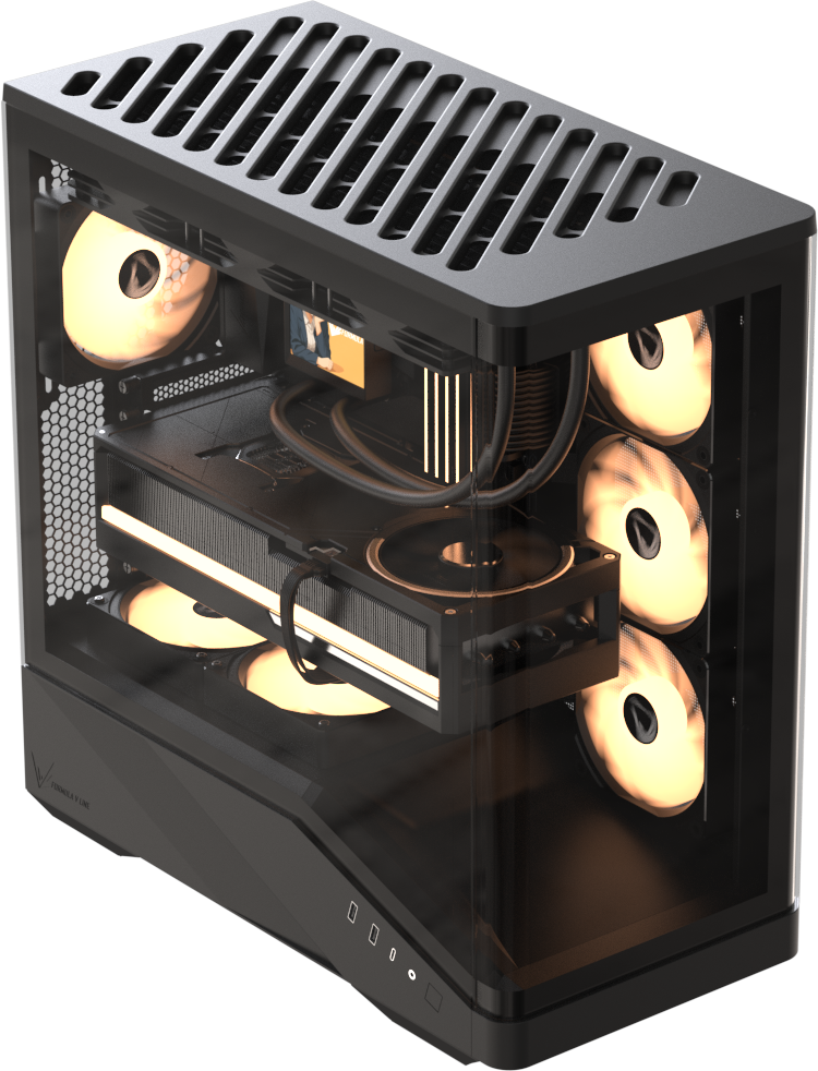 Компьютерный корпус Formula V Crystal U9 PA Black (Crystal U9 PA Black)