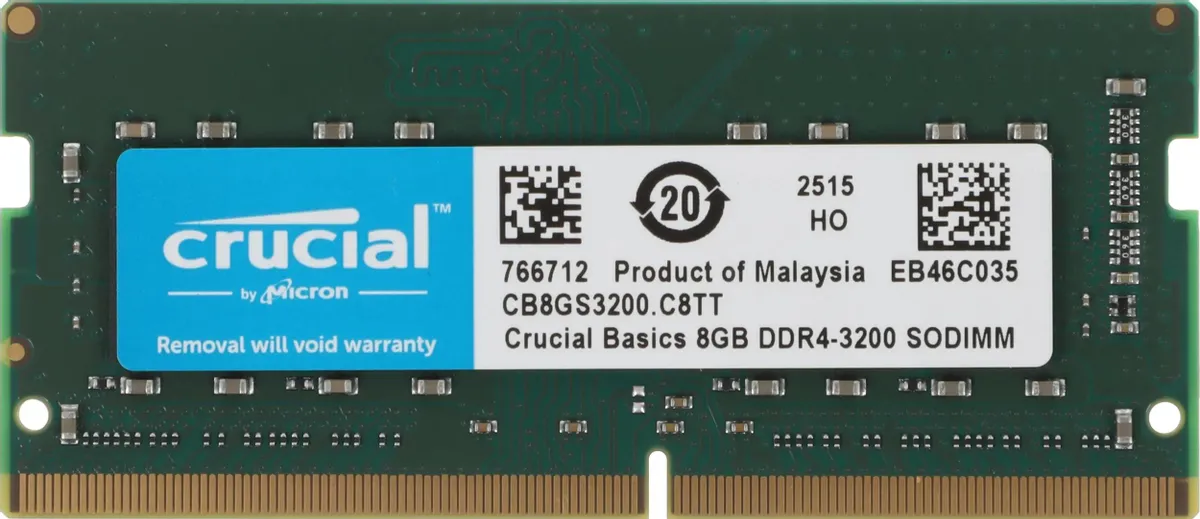 Оперативная память для ноутбука Crucial Basics DDR4 8GB 3200 MHz (CB8GS3200)