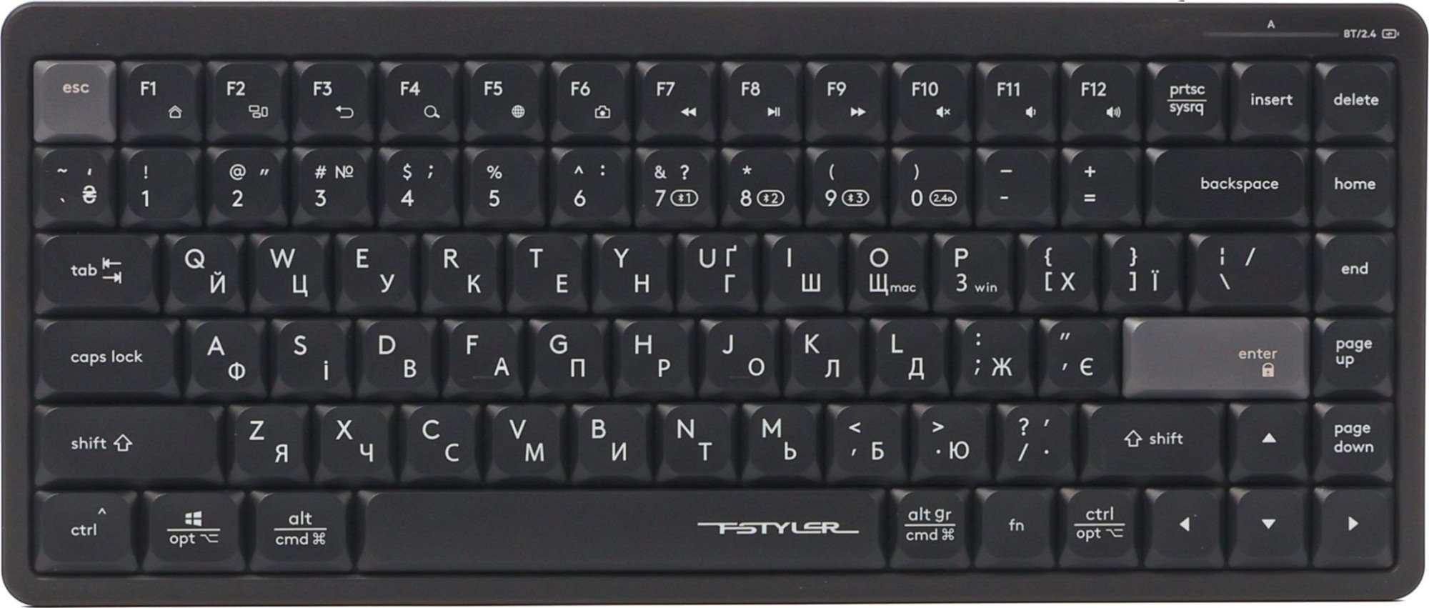 Клавиатура беспроводная A4tech Fstyler FBX53C Black (FBX53C Black)