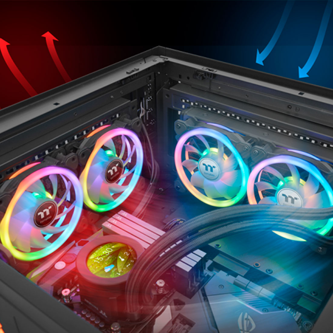 Кулер для компьютерного корпуса Thermaltake SWAFAN 12 RGB Radiator Fan TT Premium Edition (3-Fan Pac (CL-F137-PL12SW-A)