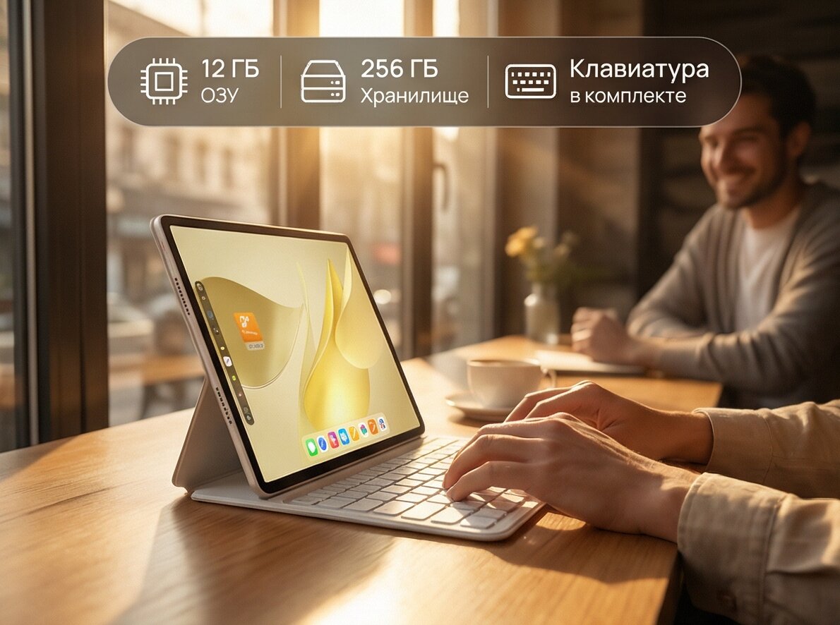 Планшет Huawei MatePad 12 X PaperMatte 256 Гб, 12 Гб белый + клавиатура (53014KPV)