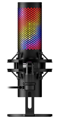Настольный микрофон HyperX QuadCast 2 S на подставке черный (9A273AA)