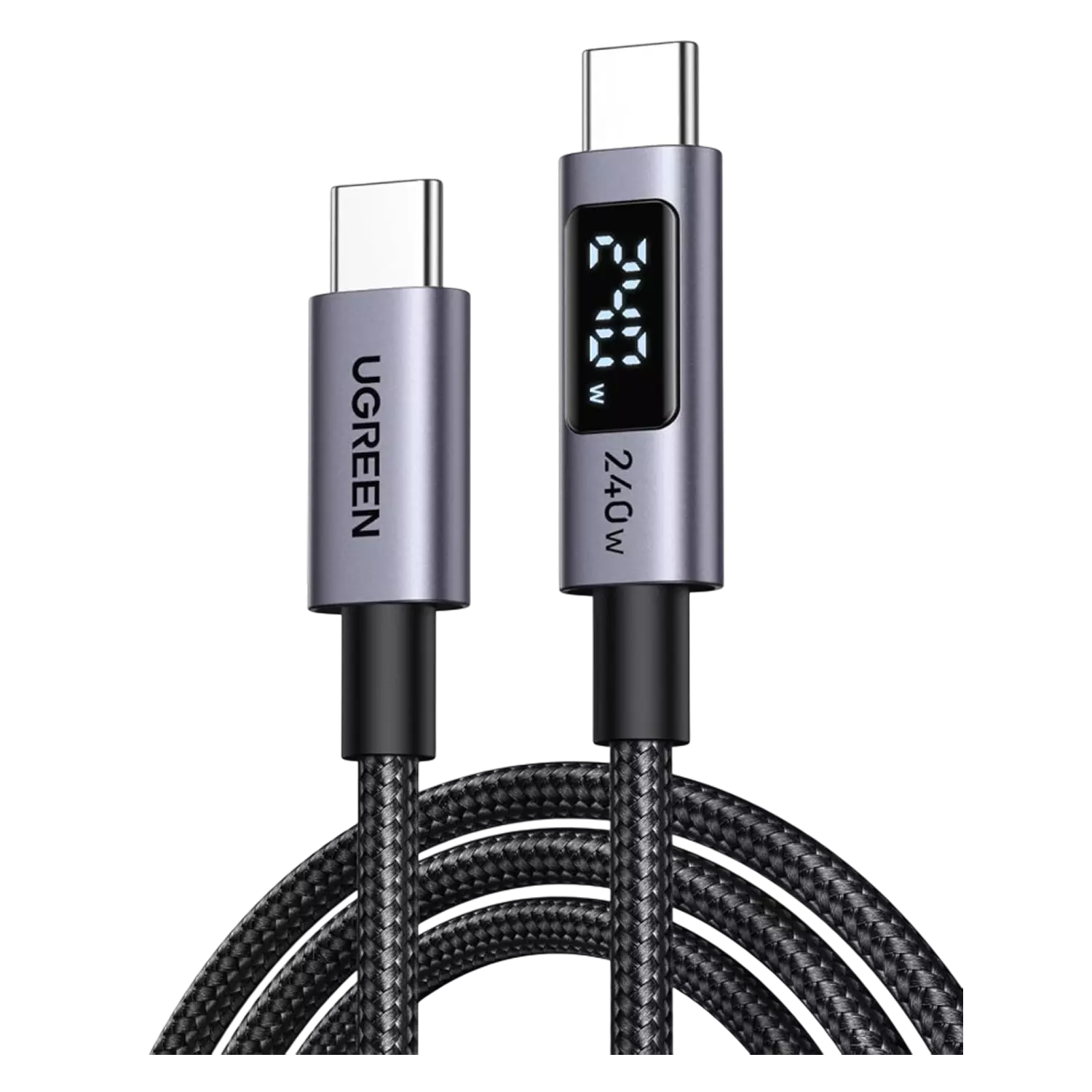 Кабель UGREEN USB C - USB C, 480Mbps, 240W, 2m L530 (65867) 