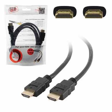 Кабель HDMI Cablexpert CC-HDMI4L-6, 1.8м, v1.4, 19M/19M, серия Light, черный, позол.разъ, экр, пакет (CC-HDMI4L-6)