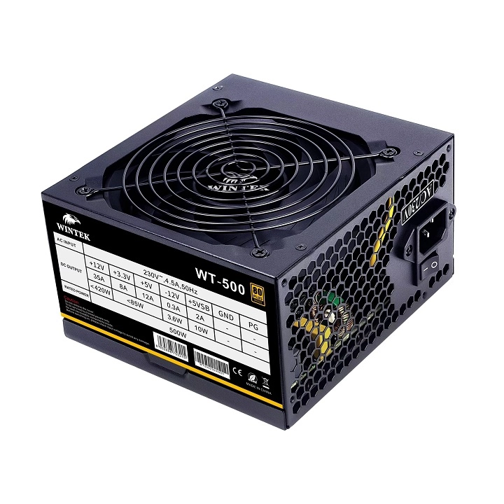 Блок питания ATX Wintek WT-500 V2, 500W, black (WT-500 V2)